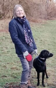 woman with dog