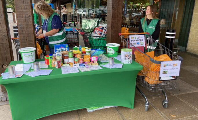 display of food at Sainsburys food collection